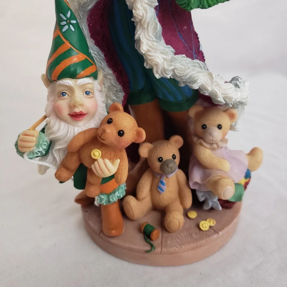 Lenox Santa's Teddy Bear Workshop Pencil‎ Santa Figurine Christmas 2009 EUC  Box